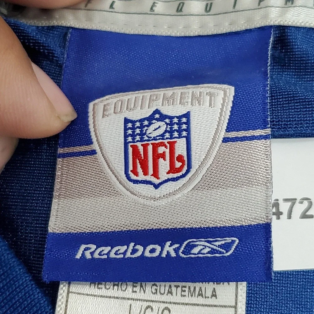 Indianapolis Colts Men Jersey L Blue Edgerrin James #32 Mesh Logo Football NFL